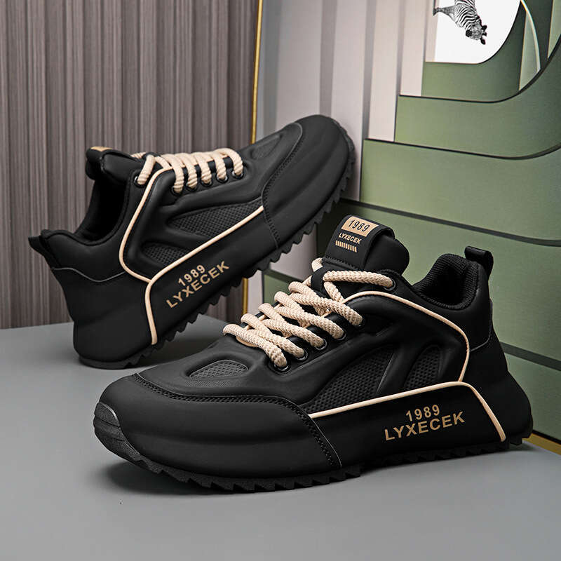 European Station Men's Shoes Spring Trendy Brand High End Versatile Casual Sports Thick Soled Tall Men's Designer Trendy Shoes bd3