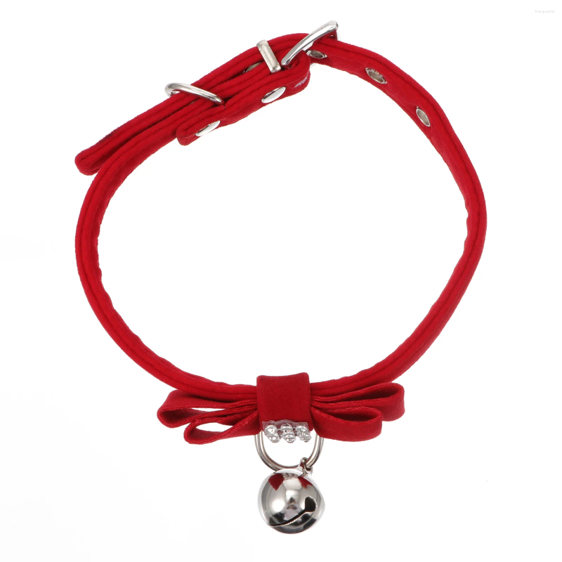 Dog Collars Pet Collar Bell Puppy Rhie Bow Tie Rhies Cat With Veet Fabric Kitten