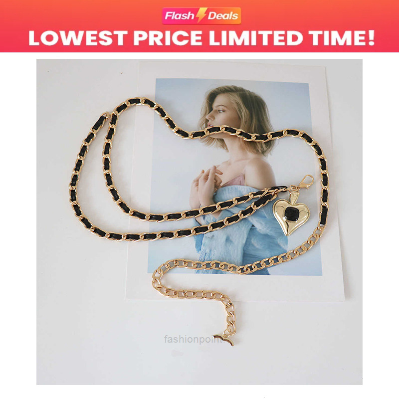 Belts chain belt brand Ladies Metal Chain dress decoration fashion temperament Braided chain Classic luxury belt women Designer party Designer belts New