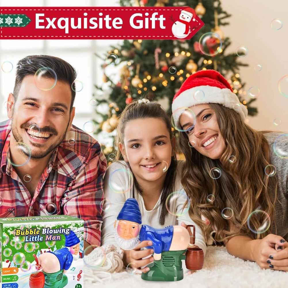 Santa Claus Bubble Machine Automatic Fart Bubble Blower Toy with Music and Light Bubble Manufacturer Toy Battery Powered Party Discounts 241016 - view 5