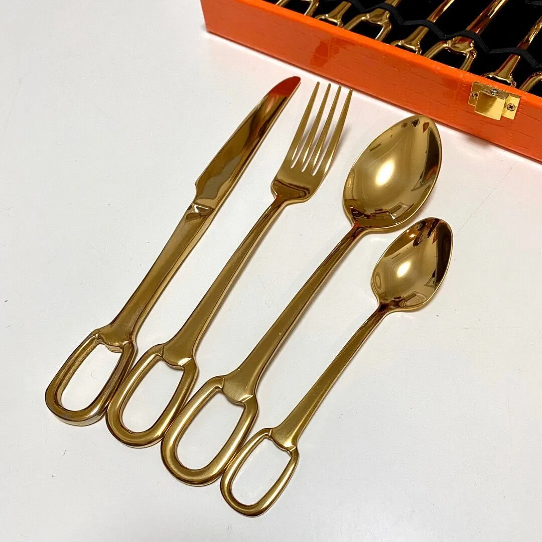 2026 New Designer Cutlery Set With 24 Types Of Knives Forks Spoons Featuring Sier And Gold S As A Great Gift Box