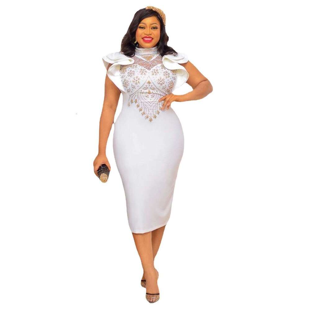 2022 Summer Large Ruffle Sleeve High Waist Commuter Mid Length Dress Floral Dress Self-cultivation Loose Novelty Short Pregnant Womens Dress Lace Dres
