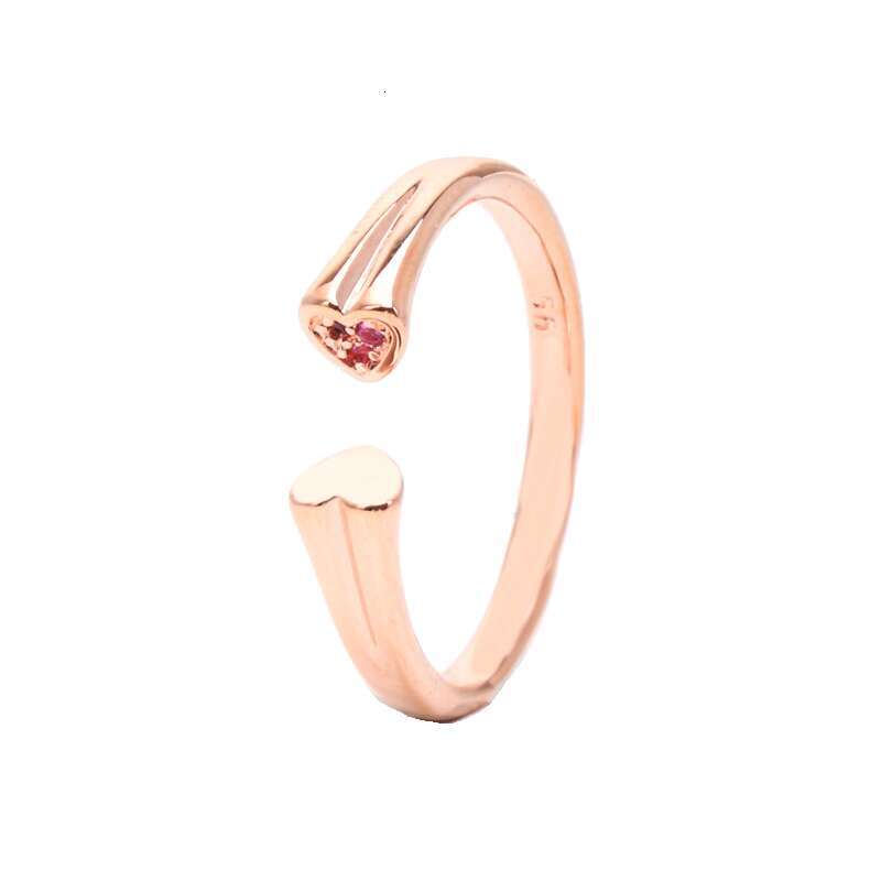 925 Sterling Silver Rose Gold Heart Moon Pearl Clover Clear Zircon CZ Open Rings For Women Anniversar Wedding Jewelry Gift designer rings for women me