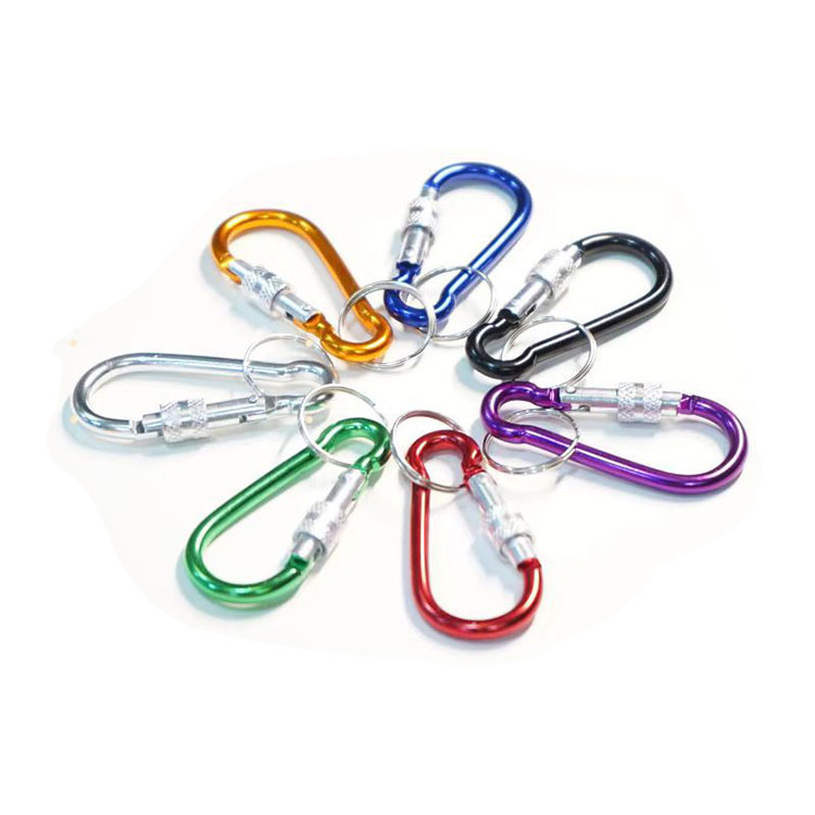 Lockable Outdoor Mounting Carabiner Secure Hook for Keychains and Packs
