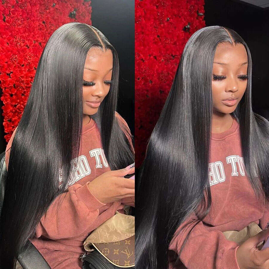 Glueless Straight Lace Frontal Wig 13x4 13x6 Lace Front Wigs Pre-Cut Lace Human Hair Wigs Ready To Wear 6x4 5x5 Lace Closure Wig