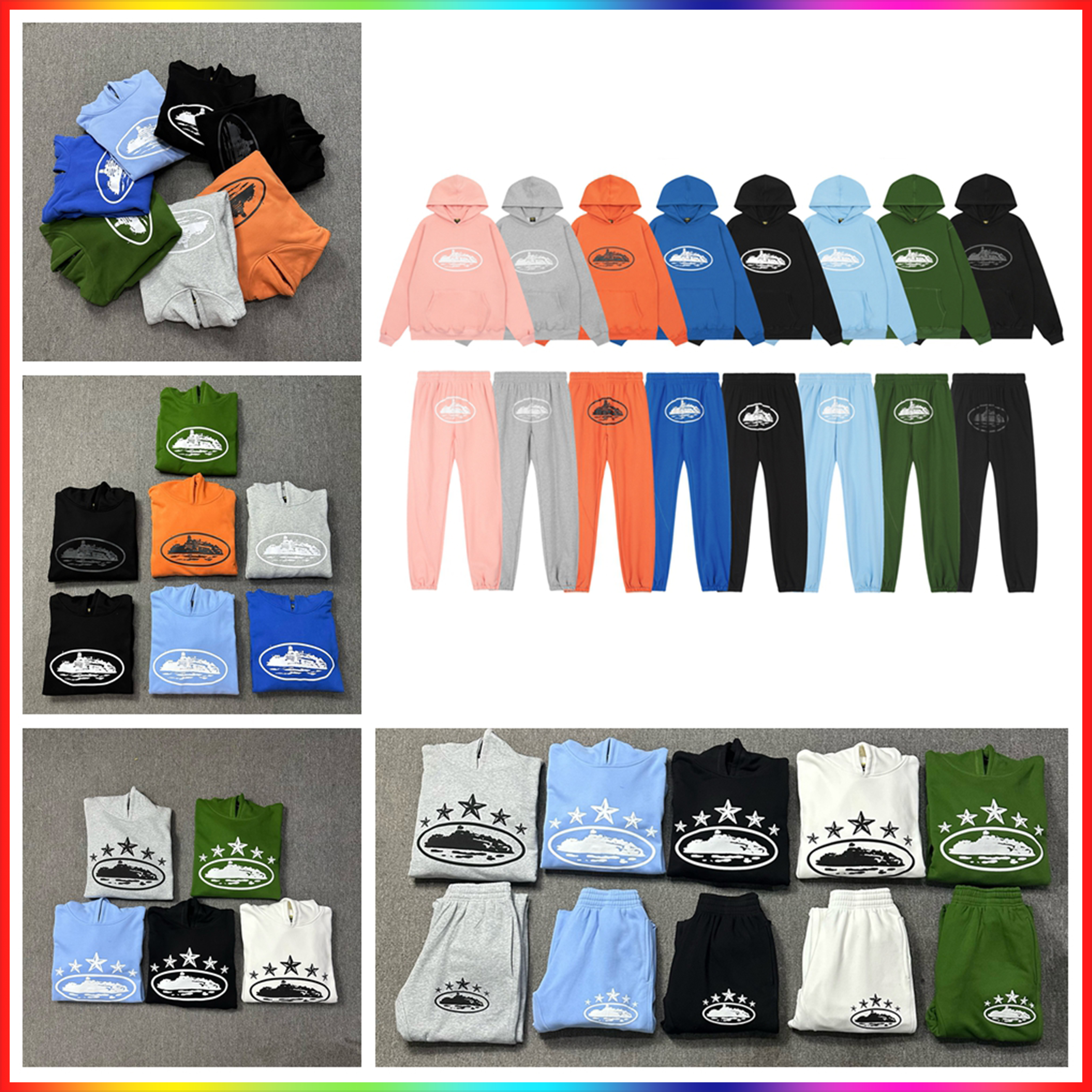 5A Designer hoodie high quality men's boat shaped printed hoodies tracksuits men's and women's 25ss fashion brand pants hip hop cortieiz hooded sweatshirt couple suit