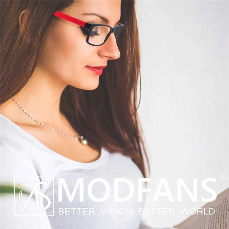 MODFANS Men Women Reading Glasses Rectangle Classic Frame Readers Eeyeglasses Flexible Spring Hinge with Diopter +1.0 to +4.0X241008