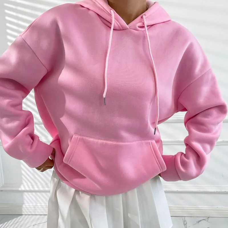 2023 Sports Hoodie Spring and Autumn Mens and Womens Casual Hooded Pullover Sweatshirt Pure Color Sports Hoodie Sweatshirt TopX29