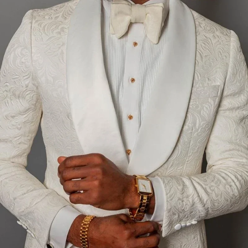 Floral Wedding Suit Jacket for Men 1 Piece Slim Fit Blazer for Groom Tuxedo Male Fashion Jacket Single Piece 2025