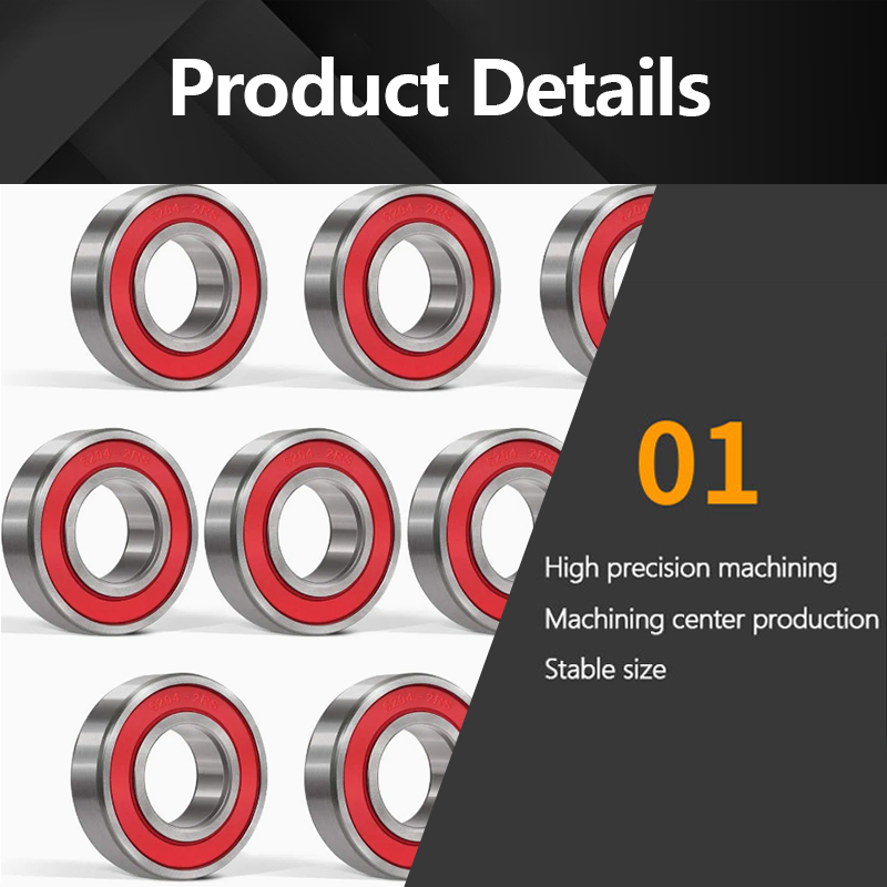 Zji Bearing China Factory 6301 Bearings 12mm ID 37mm Od 12mm Width 6301RS ABEC3 High Speed 6301 2RS Double Sealed Ball Bearings (10 Pack)