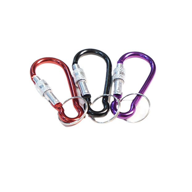 Lockable Outdoor Mounting Carabiner Secure Hook for Keychains and Packs