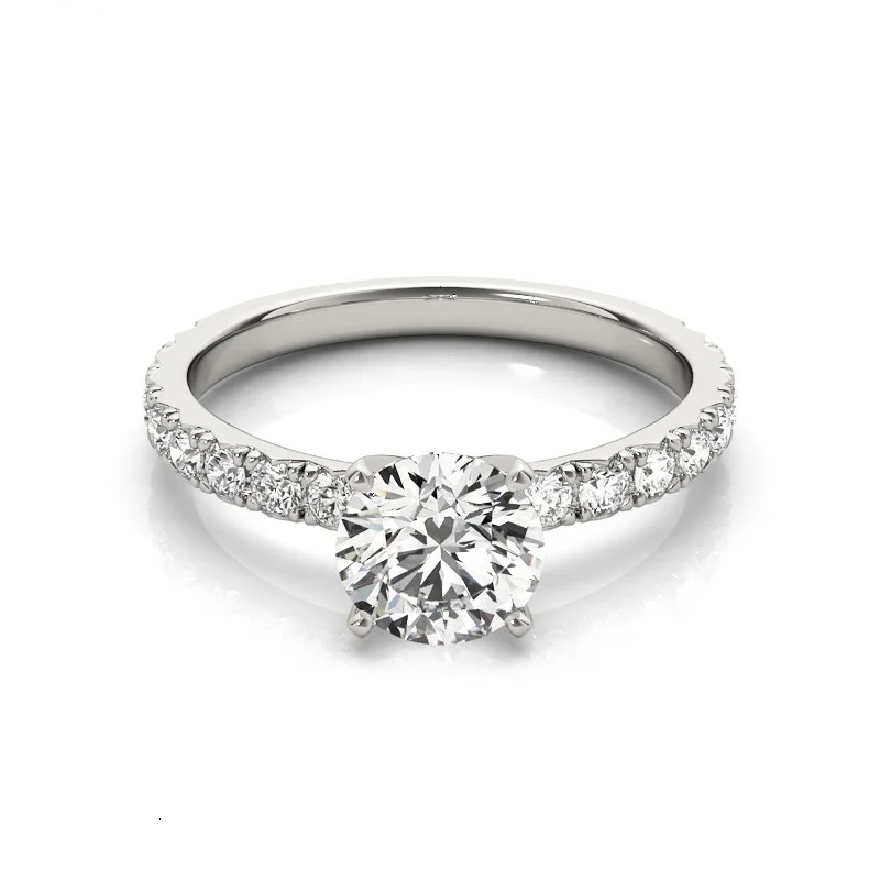 925 sterling silver womens wedding ring D color 1- silica diamond engagement band card fashion jewelry 241007