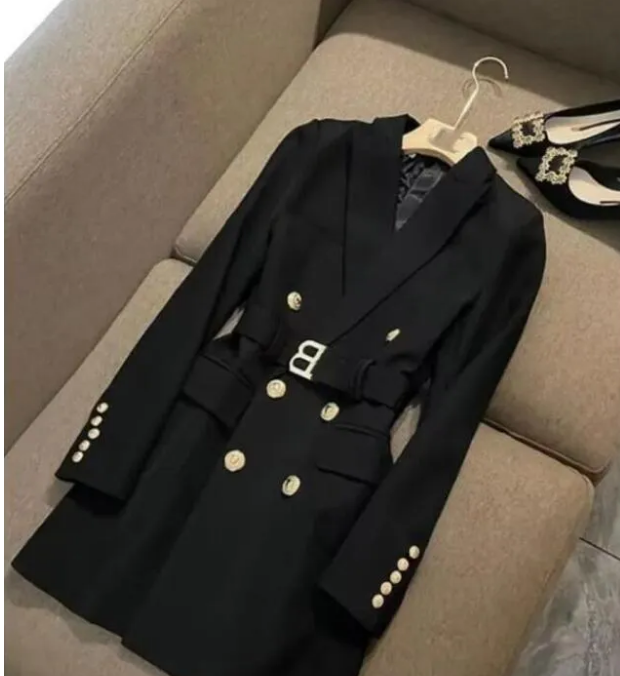 Spring designer women's trench coats fashion classic france style mid-length black white er jacket with belt coat slim fit top treches outwear clothes