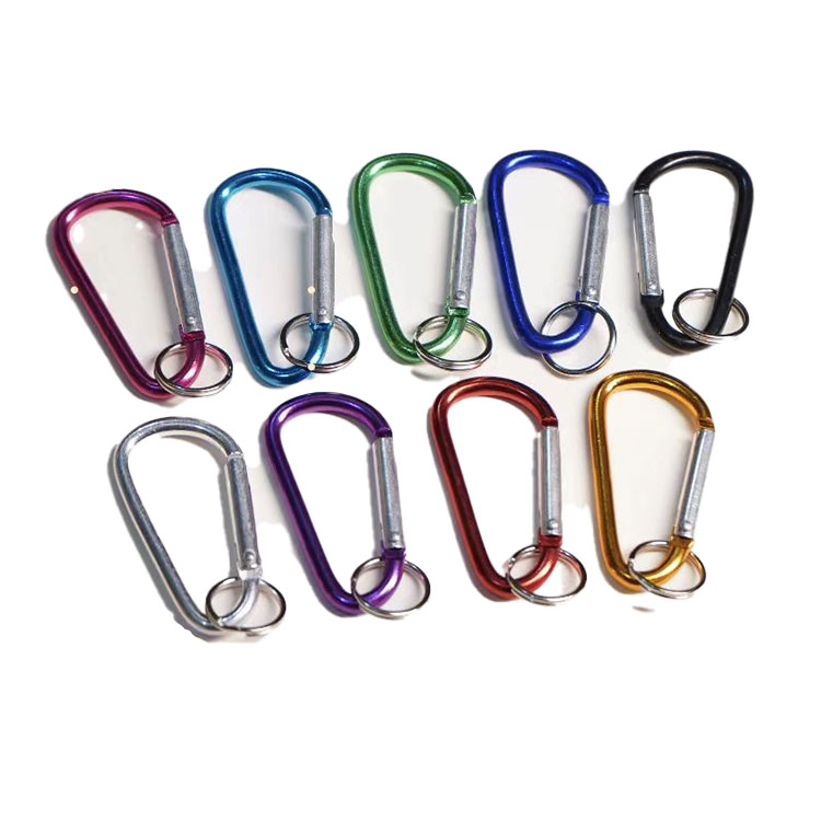 Heavy Duty Aluminum D Shaped Locking Carabiner for Mountaineering and Pack Accessories