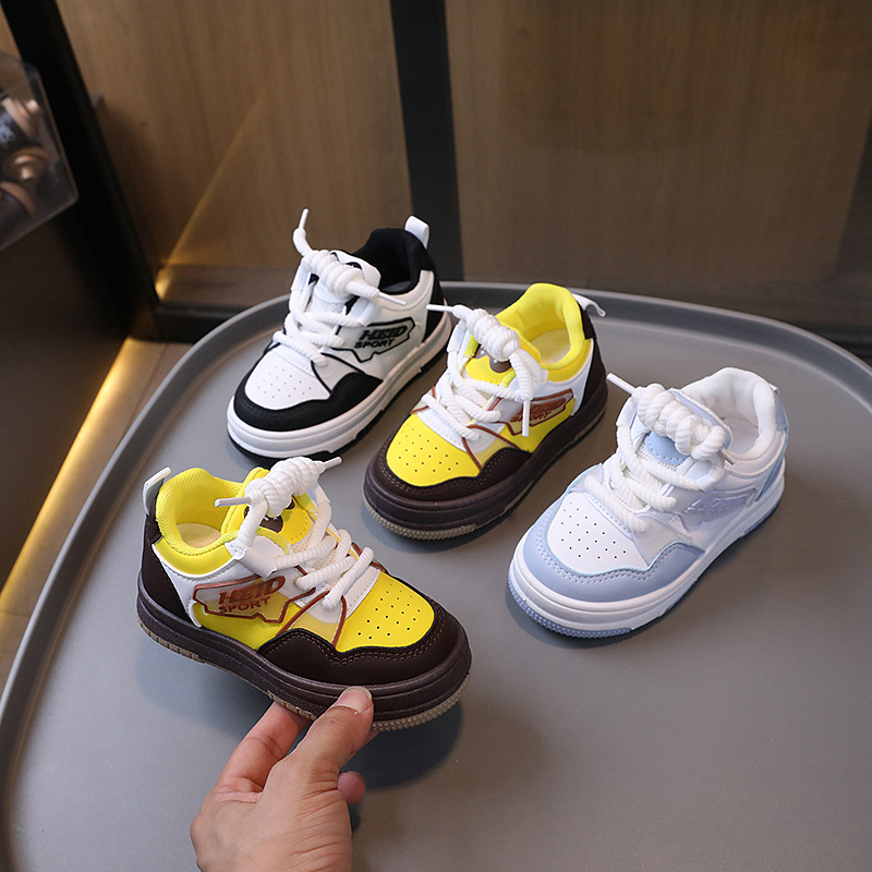 Designer Kids Shoes Thick Bottom Versatile Kids Trainers Cutefeet for Toddler Fashion boy School Leisure Tennis Shoes Non-slip Chunky Sizes 21 - 32
