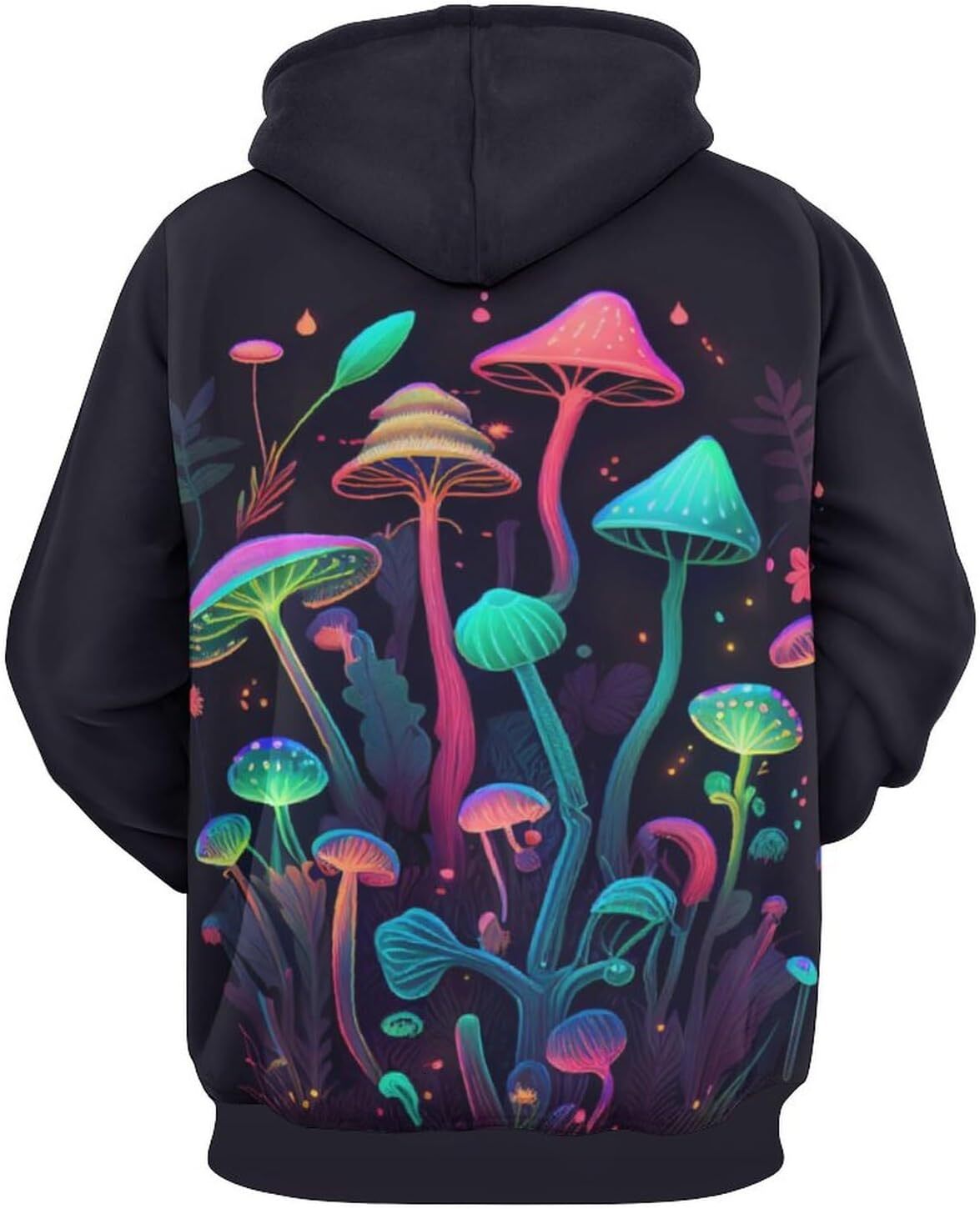 Hoodie for Mens Womens Mens Funny Wild Fungus Rainbow Mushroom Hoodies Vintage Art Sweatshirt Hoodie Graphic Hoodies sweatshirt Pullover Long Sleeve