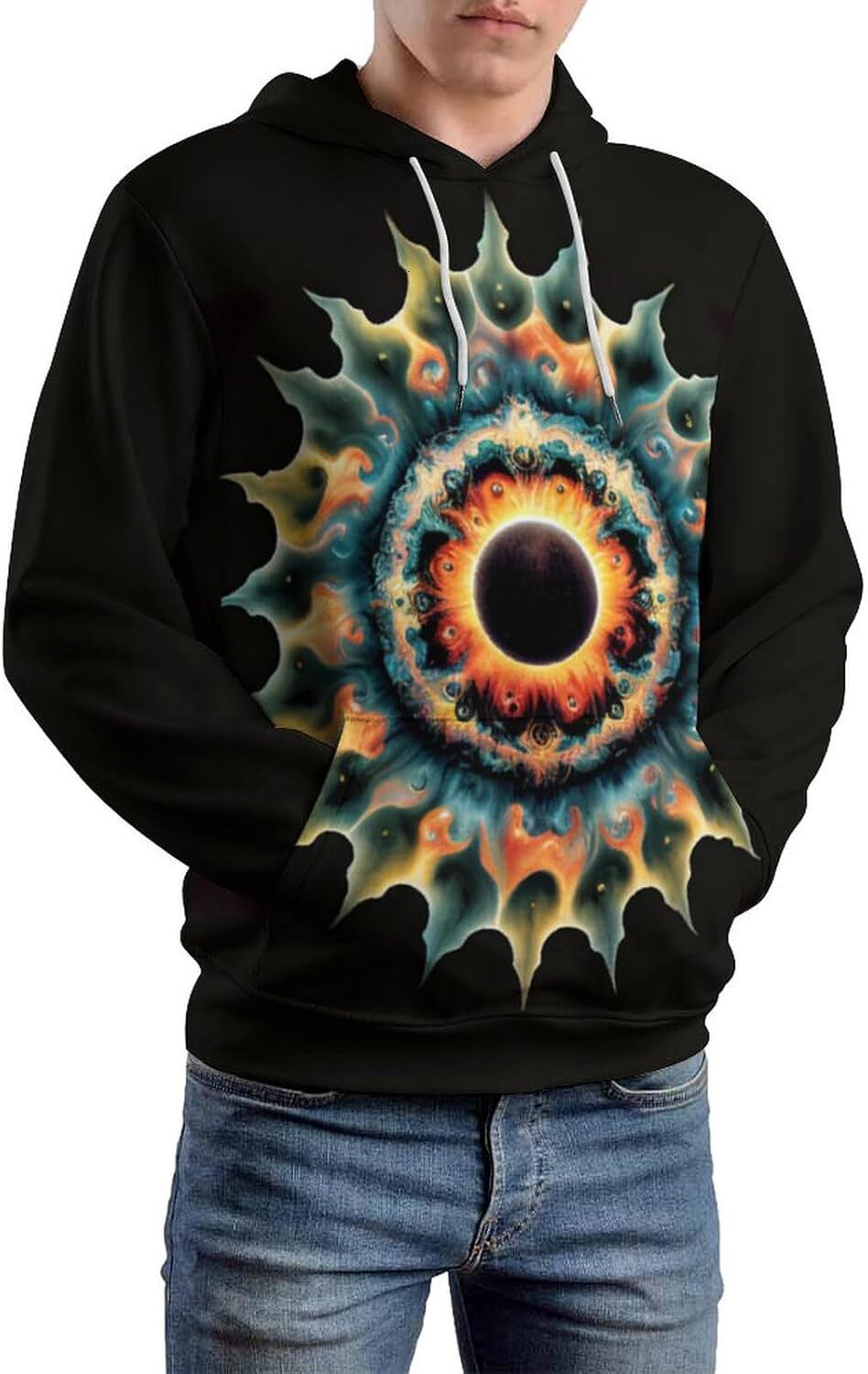 Hoodie for Mens Womens Novelty Rainbow Tie Dye Spiral Pattern Hoodie 3D Colorful Stripes Summer Casual Pullover Hoodies Graphic Hoodies sweatshirt
