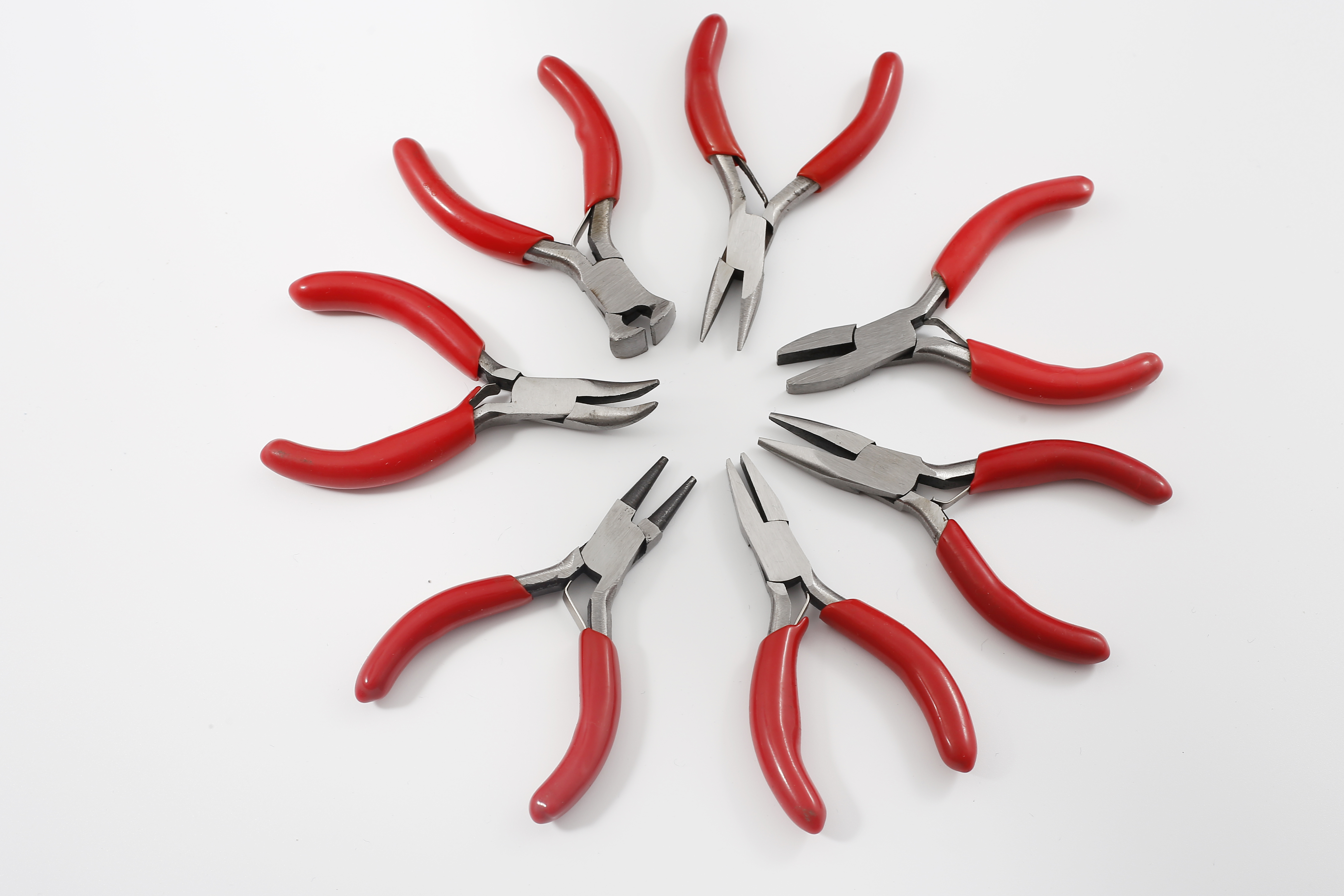 3-inch mini pliers with plastic coated handle surface polished in natural color