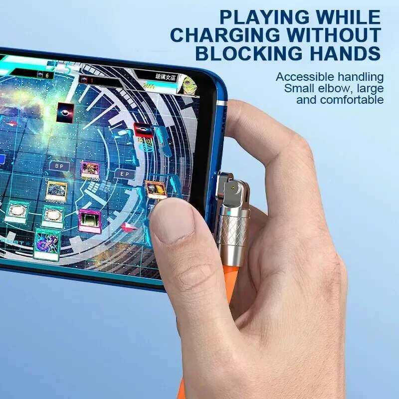 120W 7A Fast Charge Type 180 Degree Rotation Elbow Game for Xiaomi Redmi Honor Phone Charger USB C Cable