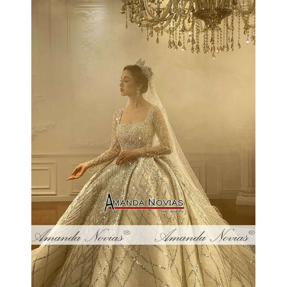 Heavy Beading Ball Gown Wedding Dress