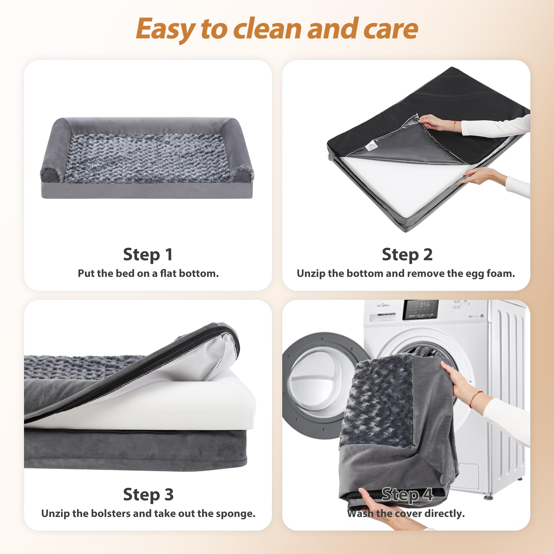 Cross border detachable washable U-shaped pet sofa, rose velvet dog bed sponge, autumn and winter dog mat, medium and large dog warm dog bed
