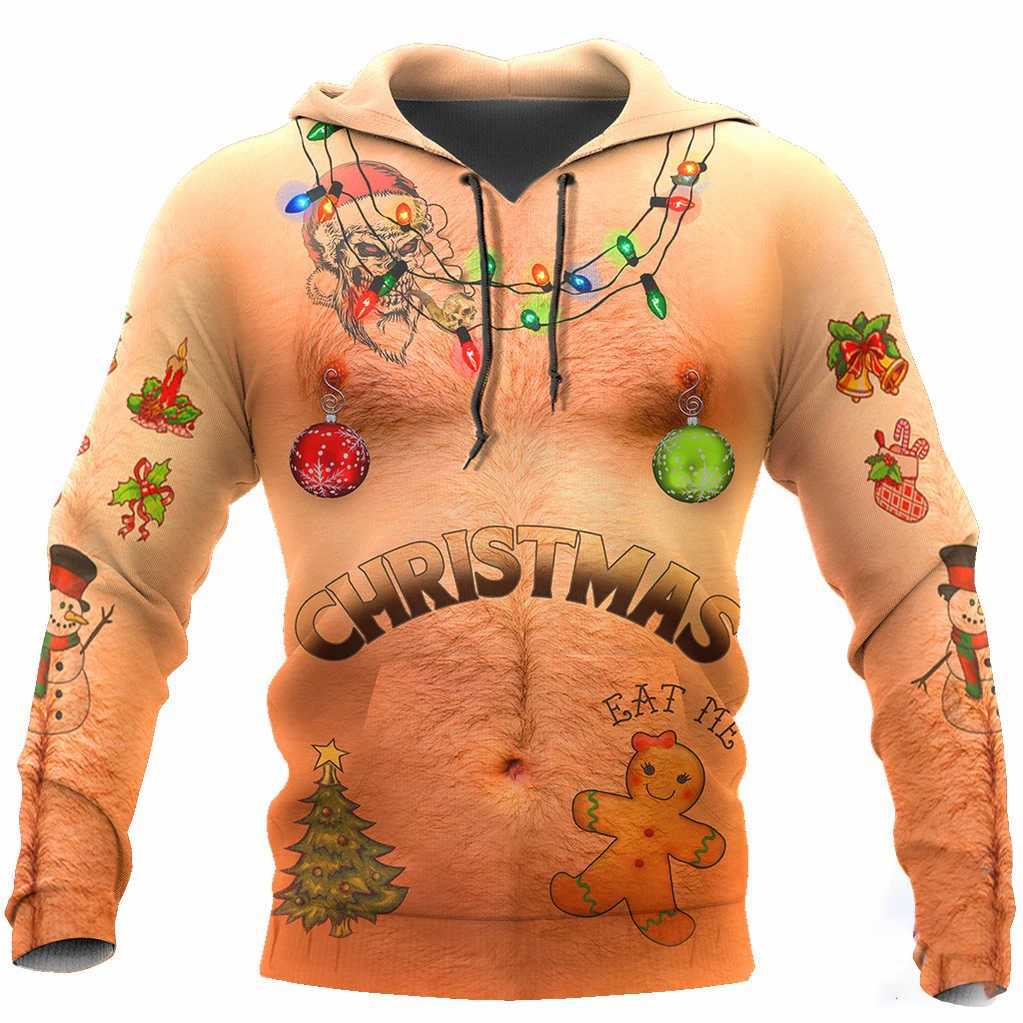 Christmas Hoodie Mens Skeleton Hoodie 3D Printed Top Autumn/Winter Long Sleeve Street Clothing Designer Hoodie Mens Hoodie Y241016