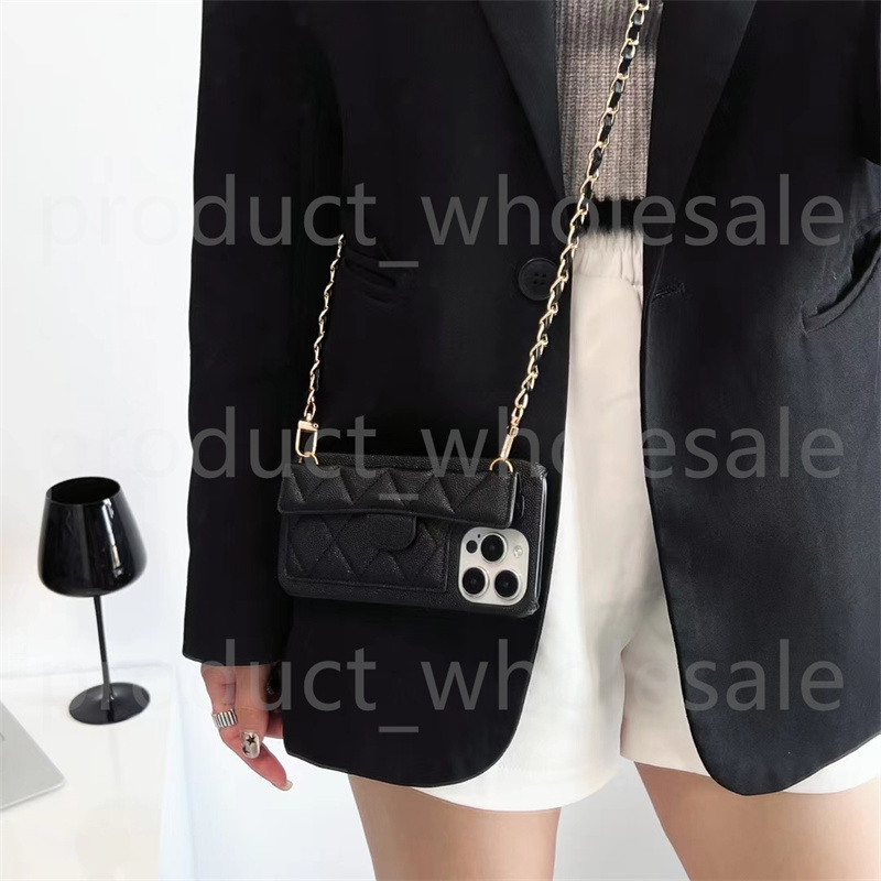 Women Crossbody Leather Phone Case Designer iPhone Case Apple For iPhone 16 15 Pro Max Cases 16ProMax 14 13 12 Wallet Card Holder Cases Cover Shoulder
