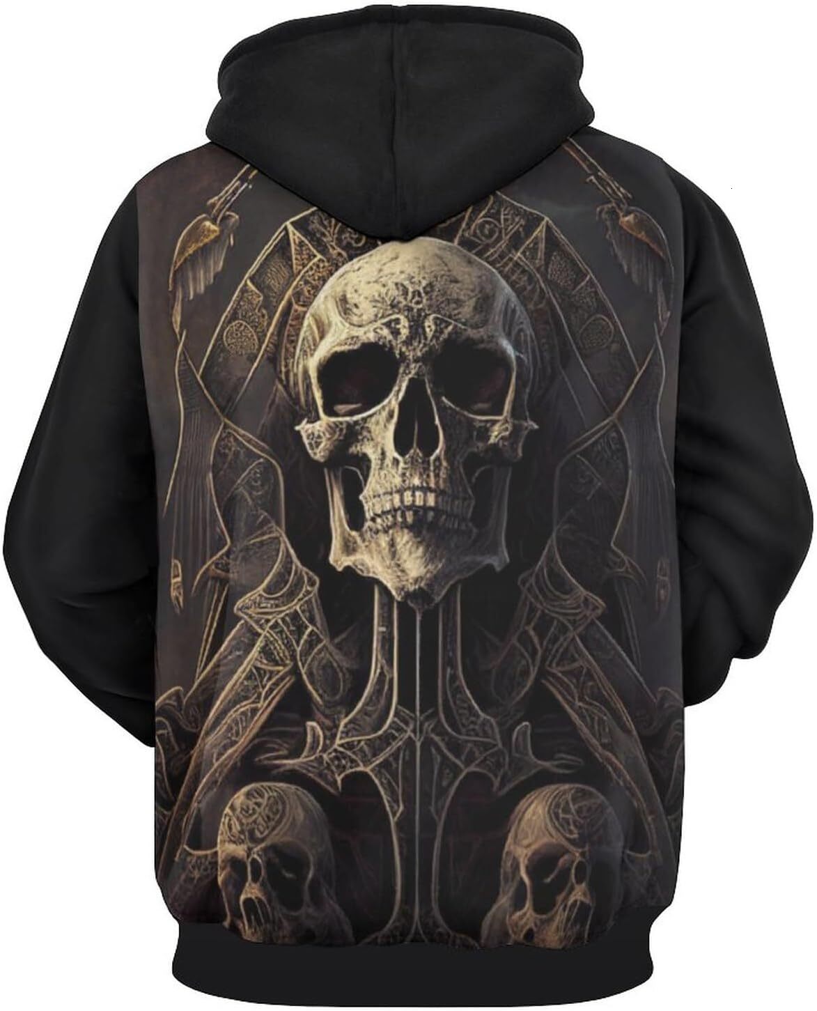 Hoodie for Mens Womens Mens Skull Hoodie 3D Printing Novelty Crown Skull Fashion Pattern Pullover Hoodie Graphic Fashion Trends