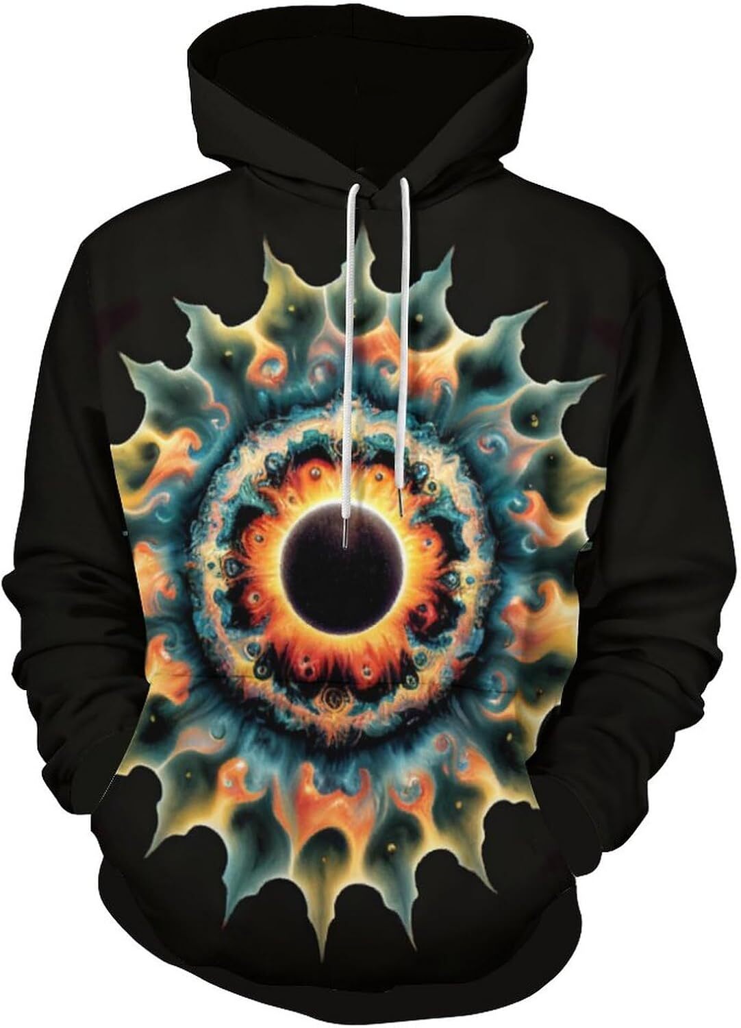 Hoodie for Mens Womens Novelty Rainbow Tie Dye Spiral Pattern Hoodie 3D Colorful Stripes Summer Casual Pullover Hoodies Graphic Hoodies sweatshirt