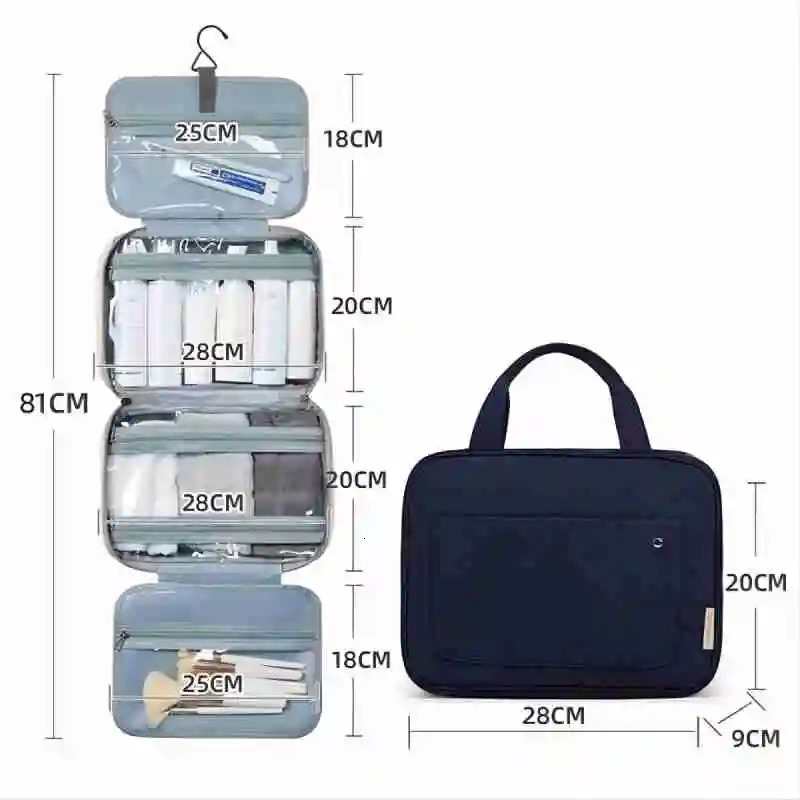 2025 NEW Toiletry For Women With Hanging Hook Toiletries Cosmetics Storage Multifunction Waterproof Portable Travel Organize Bag 241016 zhanyishengli
