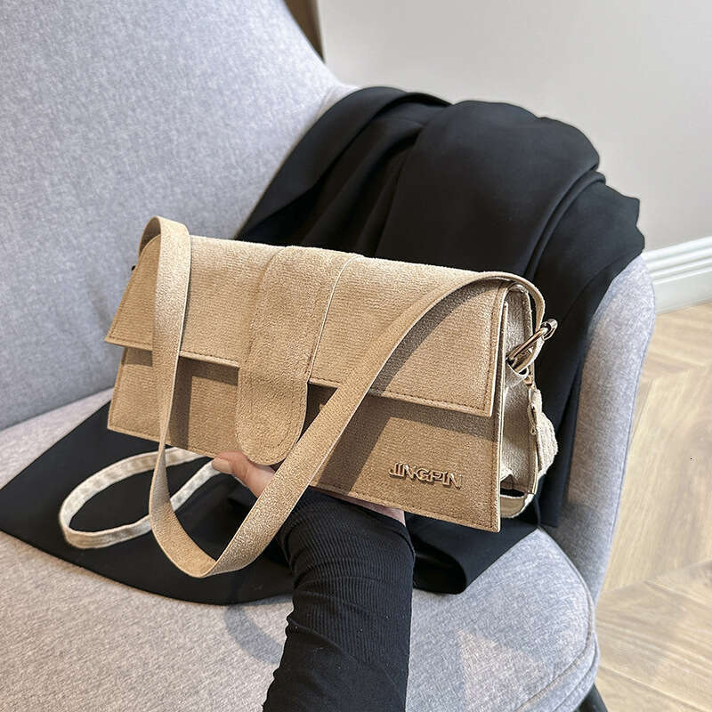 popular suede underarm new texture simple letter single shoulder diagonal cross versatile exquisite small bag d277