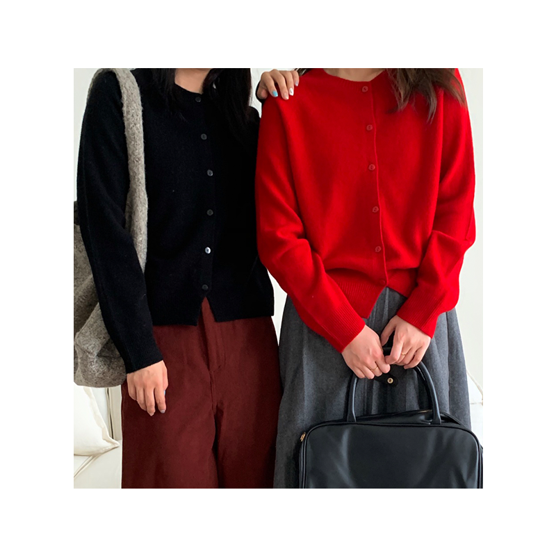 100% full wool seamless knit cardigan sweater loose casual basic section of fall and winter high quality sweater