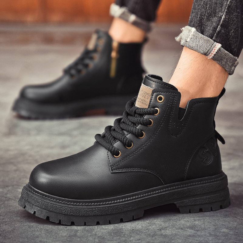 Men's Autumn and Winter High Cut Thick Soled British Style Casual Martin Boots 1208