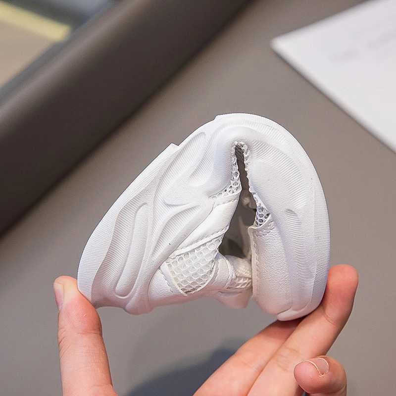 Tenis sneakers for summer new boys and girls casual board mesh breathable soft soled childrens white shoes H260130