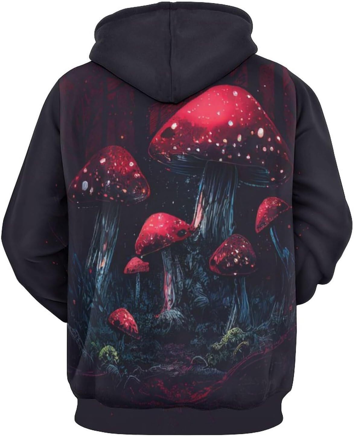 Hoodie for Mens Womens Vintage Mushroom Forest Fungus Pullover Hoodie Cute Mushroom Pattern Tie Dye Hoodie Graphic t Pullover Long Sleeve cool