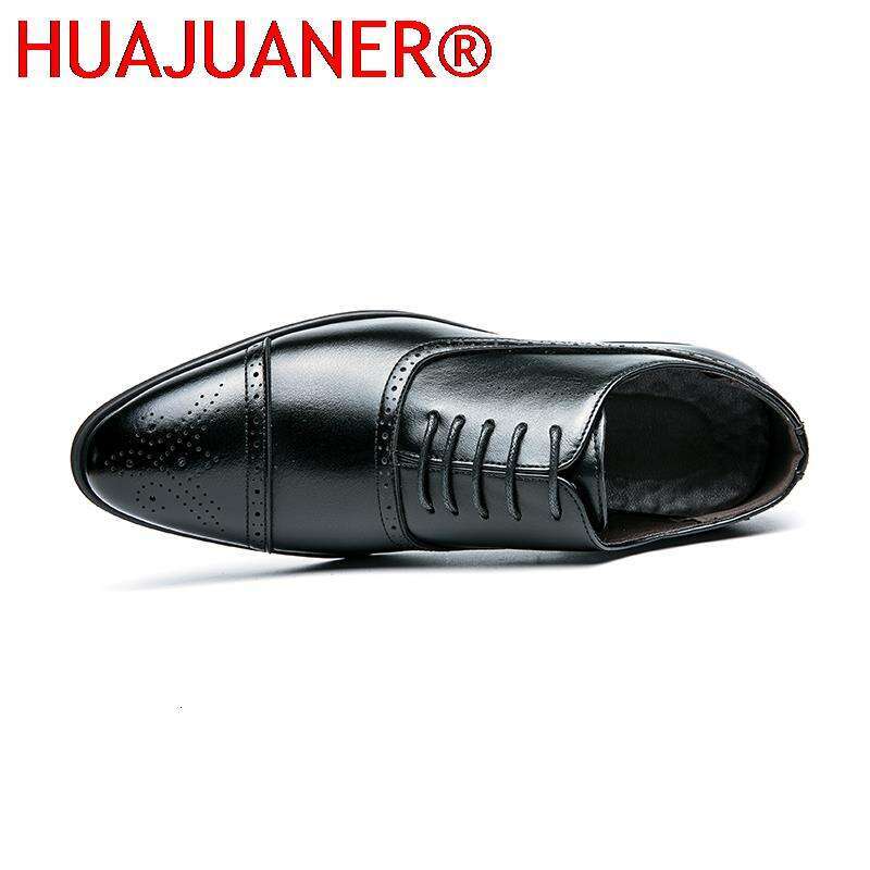 Genuine leather Oxfords Men Red Sole Fashion Business Casual Party Banquet Daily Retro Carved Lace-up Brogue Dress Shoes