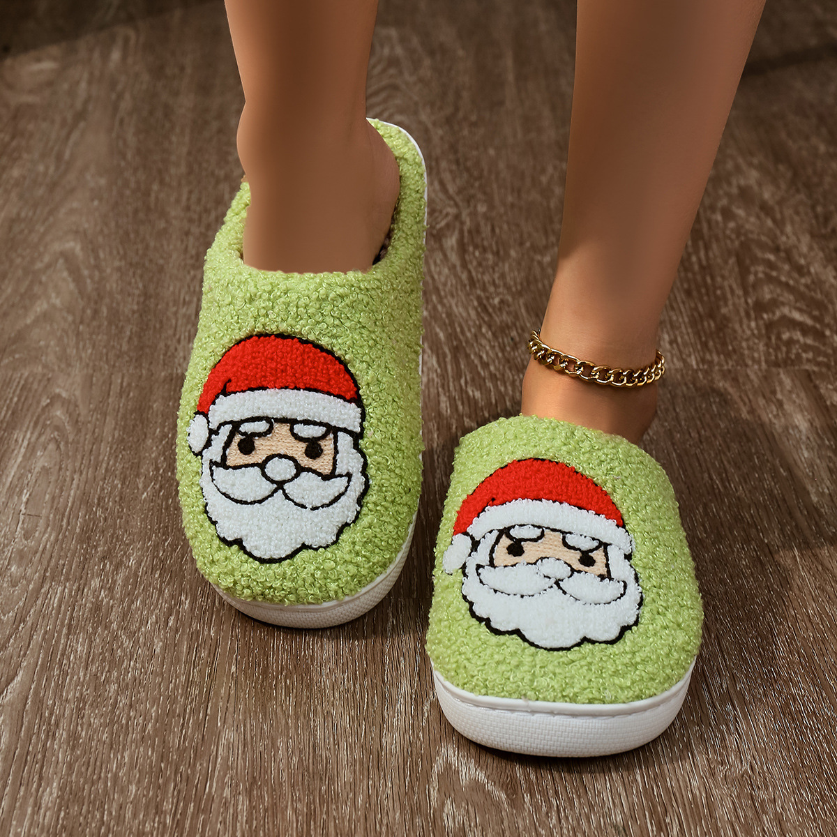 Christmas Party Home Indoor Soft Bottom Quiet Plus Warm Autumn And Winter Couple Slippers Free Shipping wholesale 223e