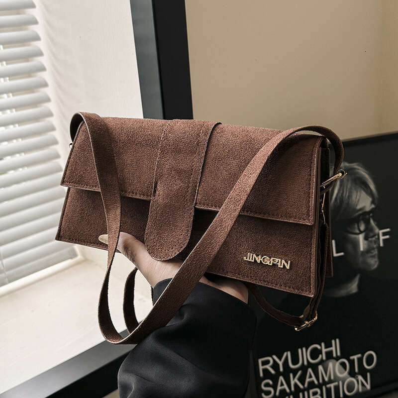 popular suede underarm new texture simple letter single shoulder diagonal cross versatile exquisite small bag d277