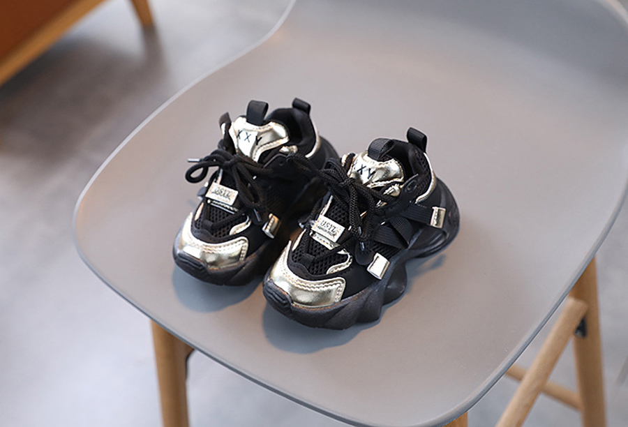 Youth Sneakers Mesh Material Girl Boy Soft-soled Non-slip Running Shoes Cutefeet Korean Style Kids Shoes Big Sizes 22 - 37