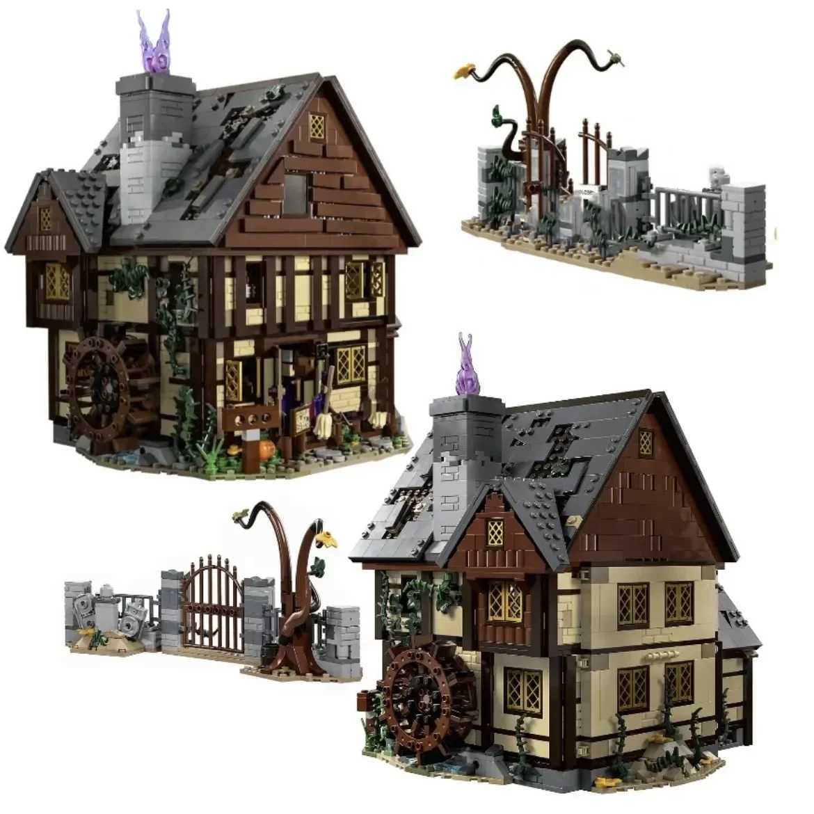 Blocks Blocks 2023 New Ideas 21341 Hocus used The Sanderson Sisters Cottage Building Blocks Halloween Bricks Toys For s Christmas Gifts Y241016WV3L S2