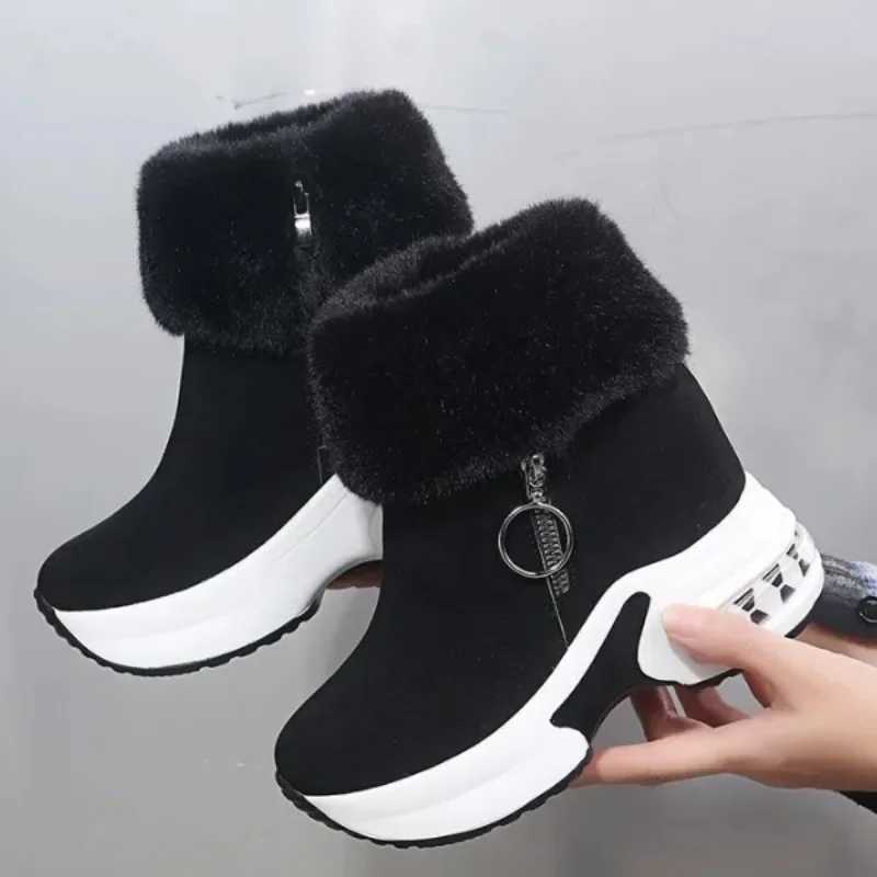 Plush Warm Women Winter Faux Suede Womens Snow Female Causal Shoes Soft hot Cushion Woman Sneakers Zipper Ankle Boots Z241016