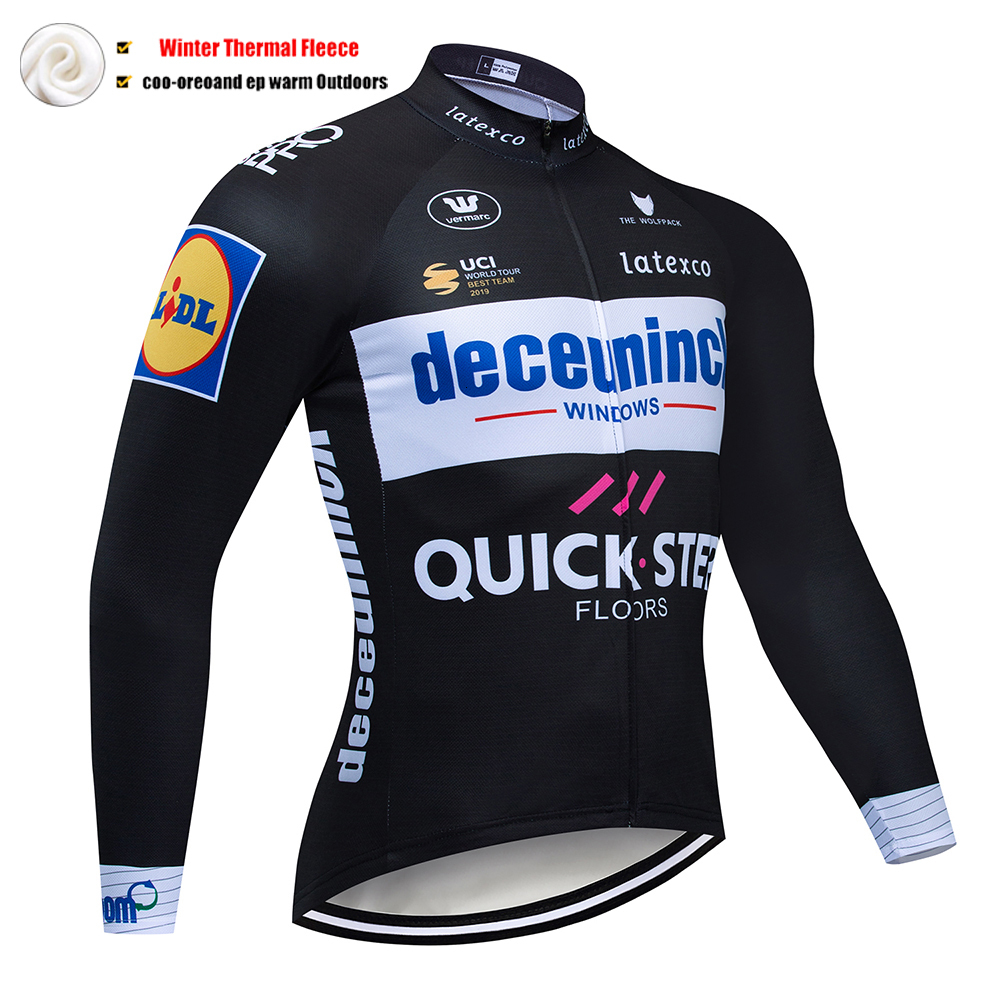 ddmytiger 2024 QUICK STEP Fleece Cycg Jacket Men Winter Bicycle Clothing MTB Long Sleeve Tops Road Bike Jersey Wool Shirts 2+