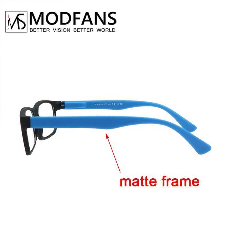 MODFANS Men Women Reading Glasses Rectangle Classic Frame Readers Eeyeglasses Flexible Spring Hinge with Diopter +1.0 to +4.0X241008