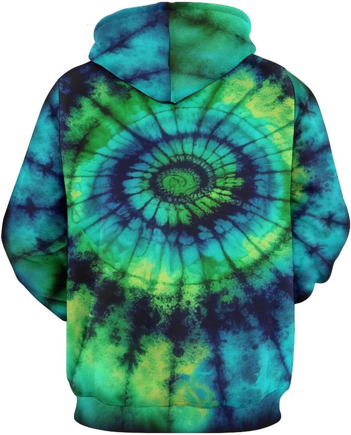 Hoodie for Mens Womens Novelty Blue Water Wave Liquid Spiral Hoodie Vintage Tie Dye Hippy Long Sleeve Sweatshirt Hoodie Graphic Hoodies sweatshirt