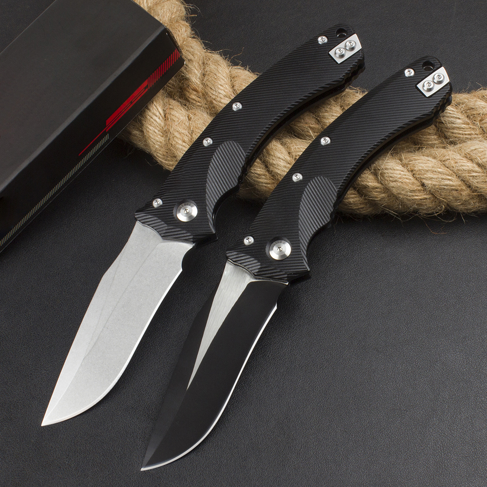 137RL Pocket Folding Knife M390MK Drop Point Blade CNC Aviation Aluminum Handle Outdoor Camping Hiking Fishing EDC Knives with Retail Box