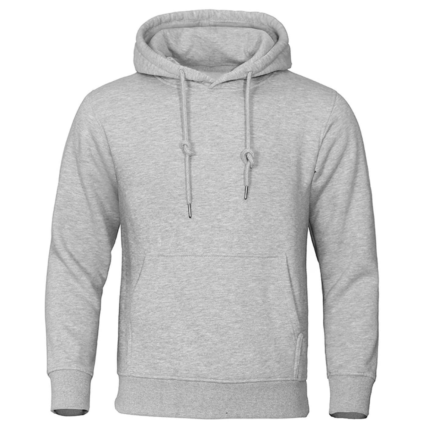 Solid color mens hoodie wool warm mens sportswear fashionable streetwear casual mens loose breathable zipper brand hoodie Y241016