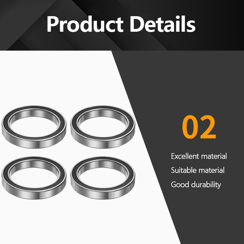 Zju Bearing 10PCS 6807-2RS Deep Groove Ball Bearings 35477mm Thick Chrome Steel ABEC5 Double Sealed Bearing for Motors Pumps Conveyors