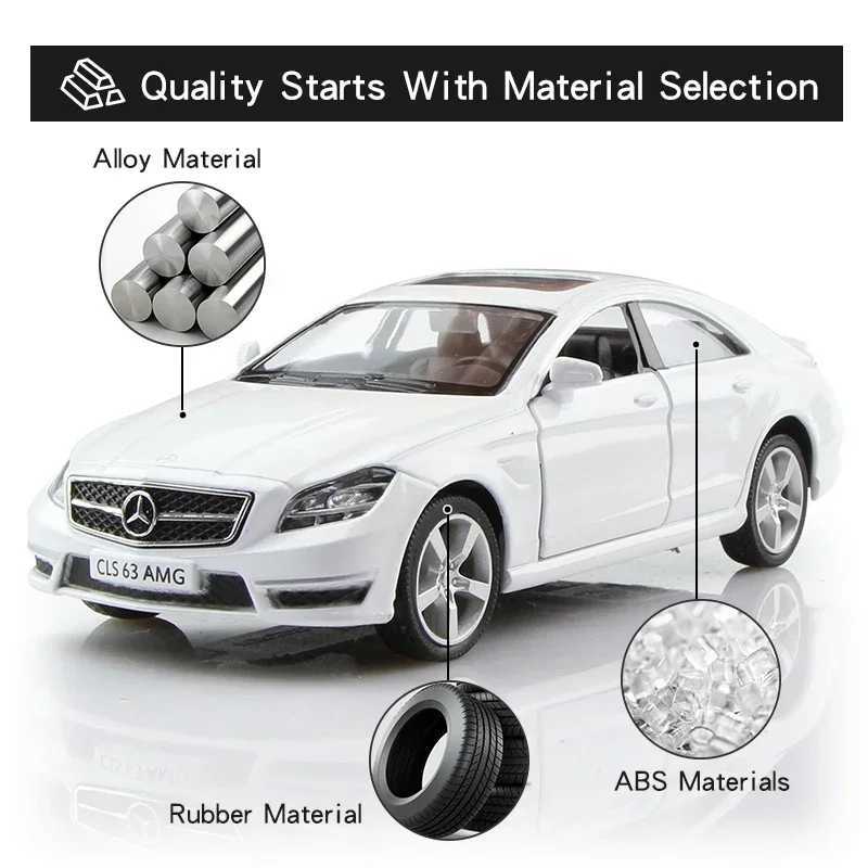 MaKeda1 36 Mercedes Benz CLS C63 AMG high simulation die-casting model car luxury alloy car model car collection toy CL241016