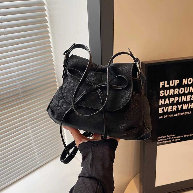 Ladies Casual Satchel Bag Large Capacity Pu Bow Underarm Trendy Clutch Handbag Adjustable Strap Outdoor Travel 241016
