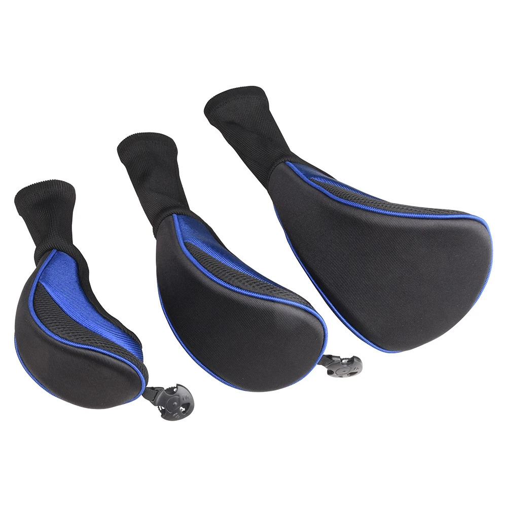 3 pieces/set long neck golf club head cover wooden driver protection head cover number of golf course head cover golf accessories 241016